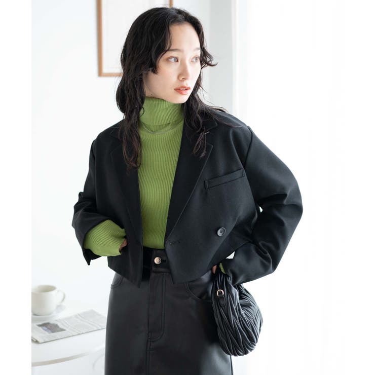 ブラック | ショートテーラードジャケット レディース 秋 | WEGO【WOMEN】