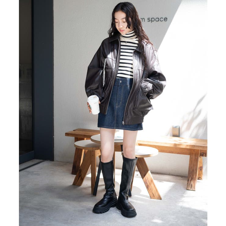 ヴィンテージライクFレザーBIGブルゾン レディース  秋[品番：WG010088756]｜WEGO【WOMEN】（ウィゴー）のレディースファッション通販｜SHOPLIST（ショップリスト）