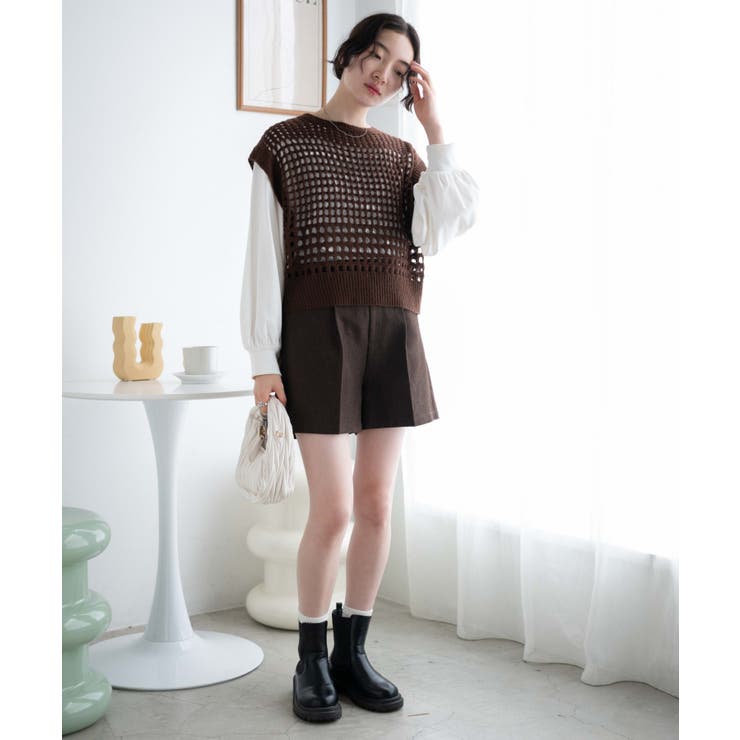 メッシュニットベスト レディース 秋[品番：WG010088767]｜WEGO