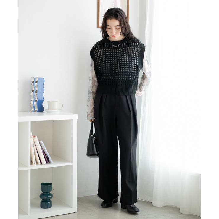 メッシュニットベスト レディース 秋[品番：WG010088767]｜WEGO