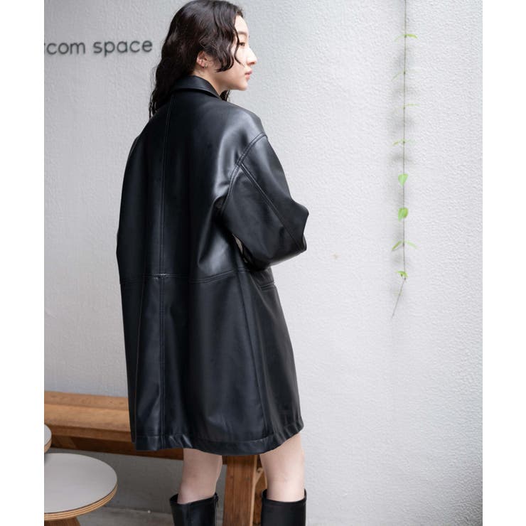 Fレザーカーコート レディース 秋[品番：WG010088771]｜WEGO