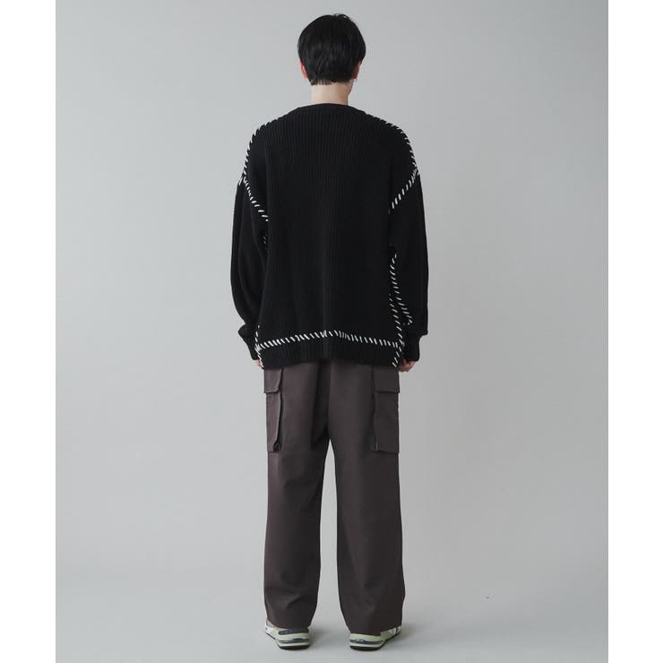 SUAVELE【極TOROMI】【カーゴパンツ】【トロミドレープ】black トロミ ルーズカーゴスラックス メンズ[品番：WG010088830]｜WEGO【MEN