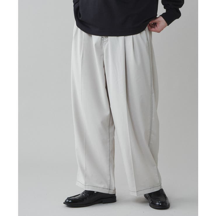 TR ワイドストレートスラックス メンズ[品番：WG010088832]｜WEGO【MEN】（ウィゴー）のメンズ ファッション通販｜SHOPLIST（ショップリスト）