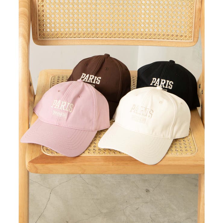 2000ARCHIVES PARISキャップ 韓国　帽子　韓国ブランド 2000Archives] PARIS BALL CAP W/ SPIKES (BLACK DENIM) 正規品