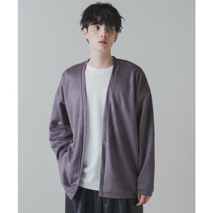 楽天 フェイクスウェードアンサンブルカーディガン メンズ レディース トップス
