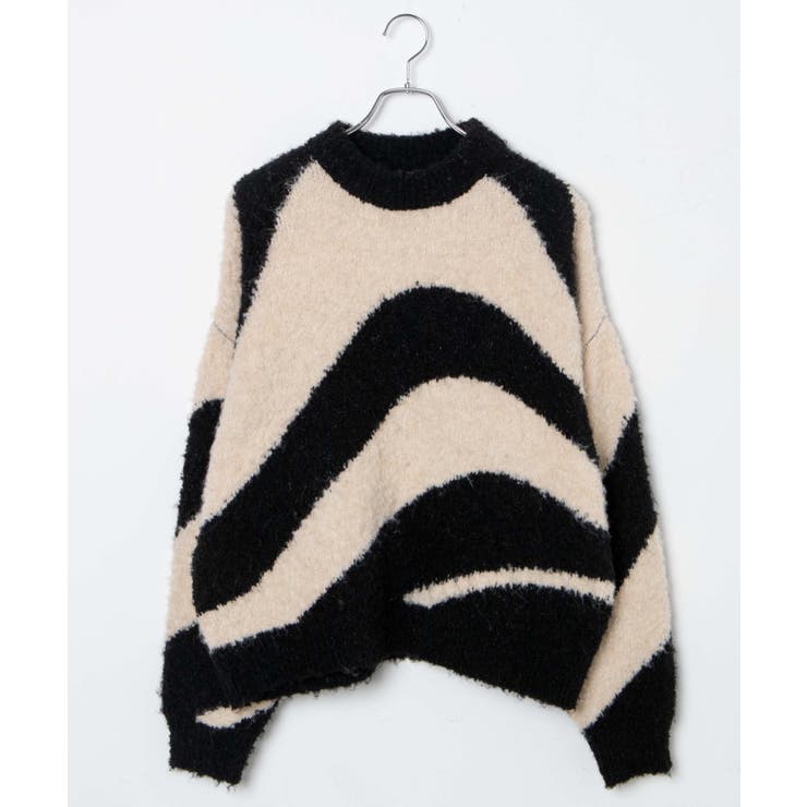 幾何学柄ニットプルオーバー[品番：WG010089055]｜WEGO【WOMEN 