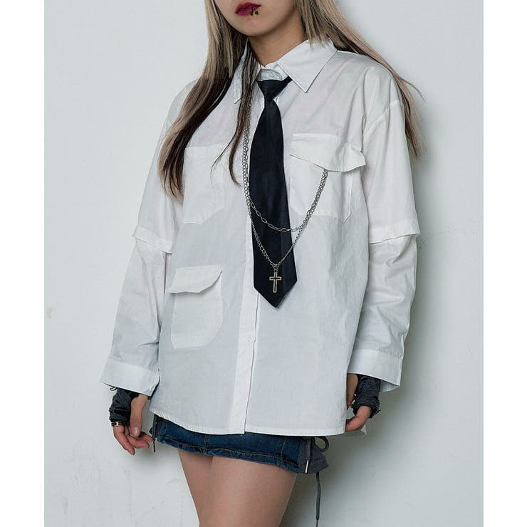 2WAYチェーンネクタイシャツ[品番：WG010089116]｜WEGO【WOMEN
