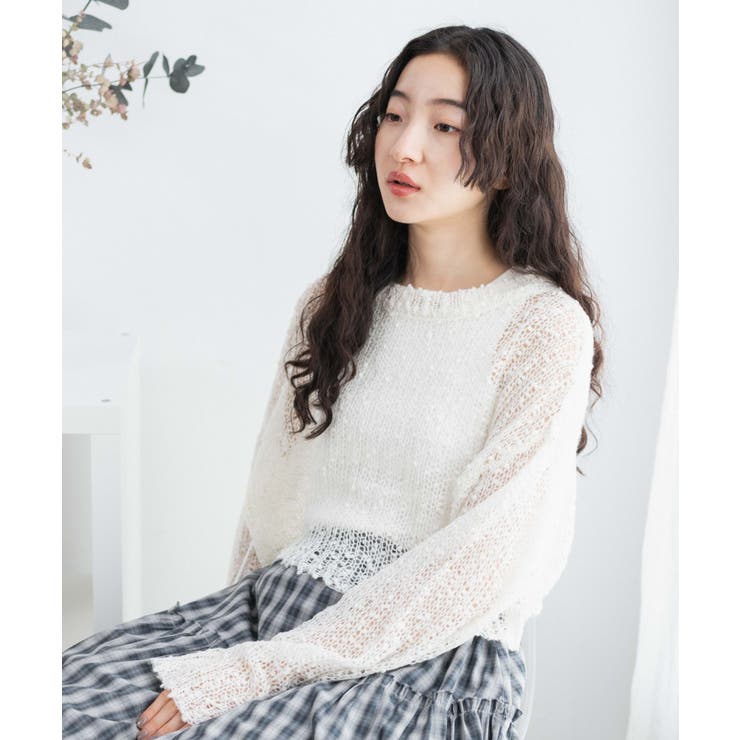 ポコポコメッシュニット レディース 秋[品番：WG010089132]｜WEGO