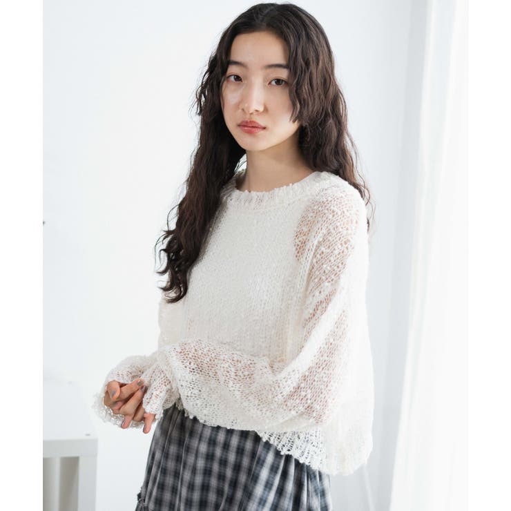 ポコポコメッシュニット レディース 秋[品番：WG010089132]｜WEGO 