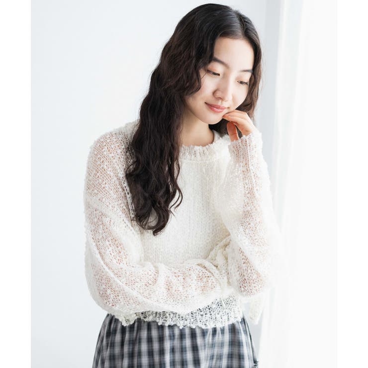 ポコポコメッシュニット レディース 秋[品番：WG010089132]｜WEGO