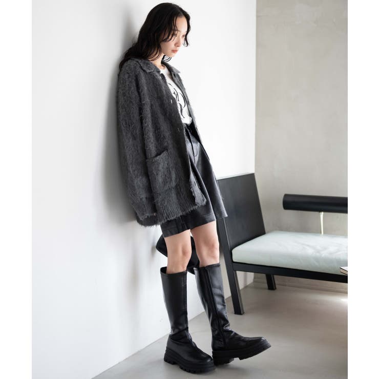 ファータッチニットブルゾン | WEGO【WOMEN】 | 詳細画像24 