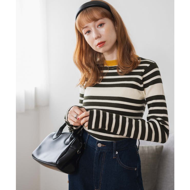 パネルボーダーニットトップ | WEGO【WOMEN】 | 詳細画像14 