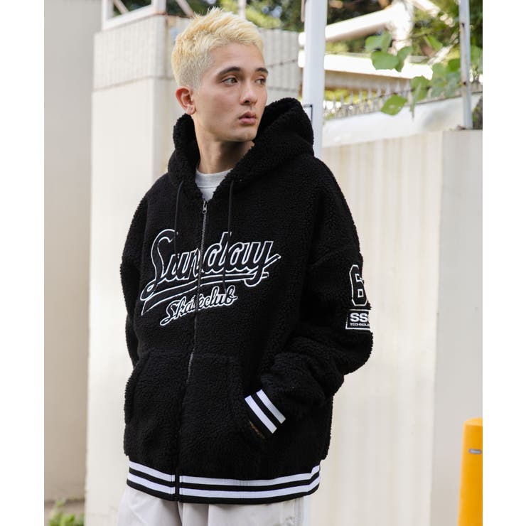 ワッペンボアフードブルゾン[品番：WG010089190]｜WEGO【MEN