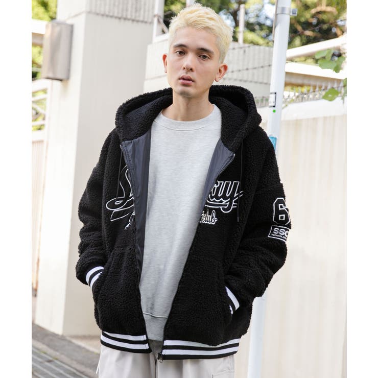 ワッペンボアフードブルゾン[品番：WG010089190]｜WEGO【MEN