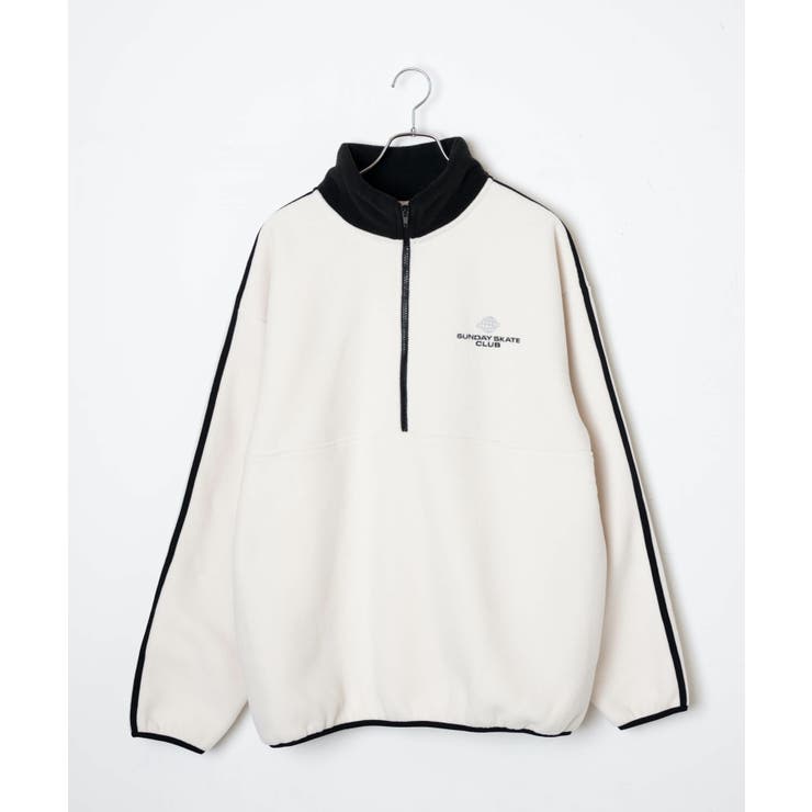 フリース ワンポイントハーフZIPプルオーバー メンズ[品番