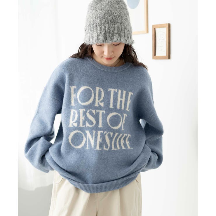 フラッフィージャガードニット(ニットプルオーバー)｜TOPS