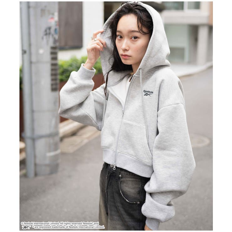 別注Reebok  裏起毛ショートZIPパーカー[品番：WG010089278]｜WEGO【WOMEN】（ウィゴー）のレディースファッション通販｜SHOPLIST（ショップリスト）