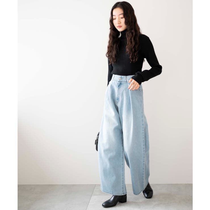 ウエストフックデニムワイドパンツ[品番：WG010089357]｜WEGO【WOMEN ...