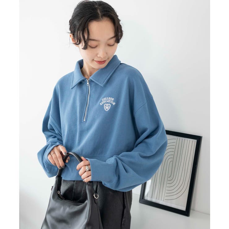 襟付きスウェット レディース 秋[品番：WG010089378]｜WEGO【WOMEN