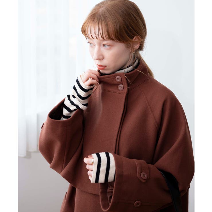 スタンドカラーロングコート レディース  秋[品番：WG010089410]｜WEGO【WOMEN】（ウィゴー）のレディースファッション通販｜SHOPLIST（ショップリスト）