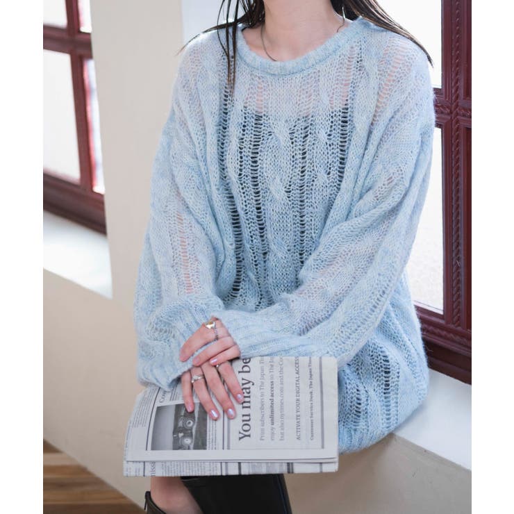 ケーブルメッシュメランジニット | WEGO【WOMEN】 | 詳細画像8