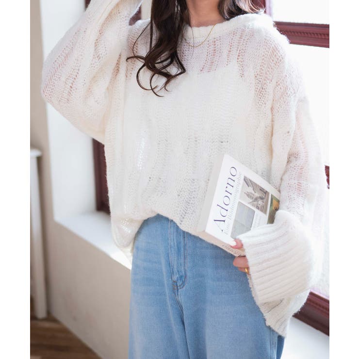 ケーブルメッシュメランジニット | WEGO【WOMEN】 | 詳細画像16