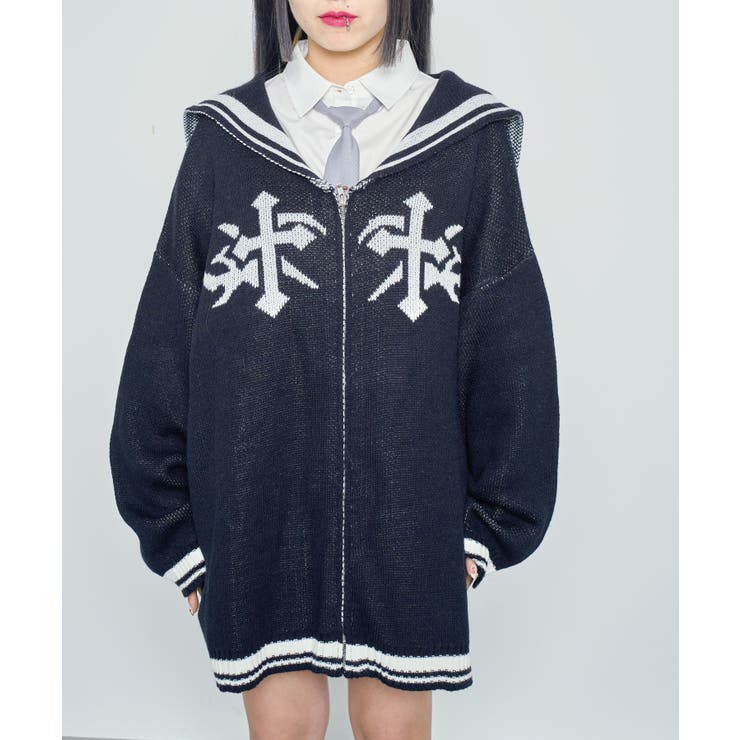 FOXEY✨セーラーカラーWジップカーディガン38 セーラーカラージップカーディガン[品番：WG010089574]｜WEGO【WOMEN