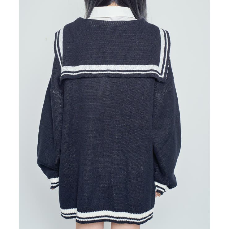 セーラーカラージップカーディガン[品番：WG010089574]｜WEGO【WOMEN