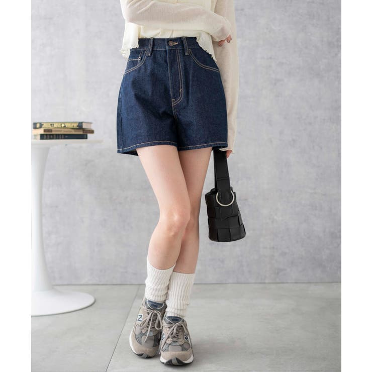 台形デニムショートパンツ[品番：WG010089613]｜WEGO【WOMEN
