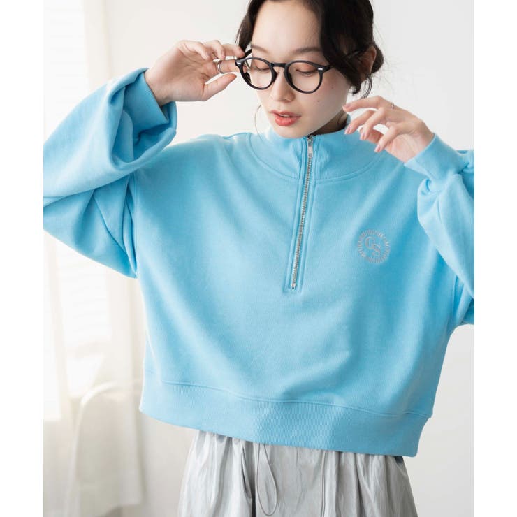 ハーフジップショートスウェット[品番：WG010089616]｜WEGO