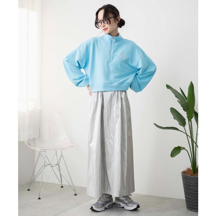 ハーフジップショートスウェット[品番：WG010089616]｜WEGO