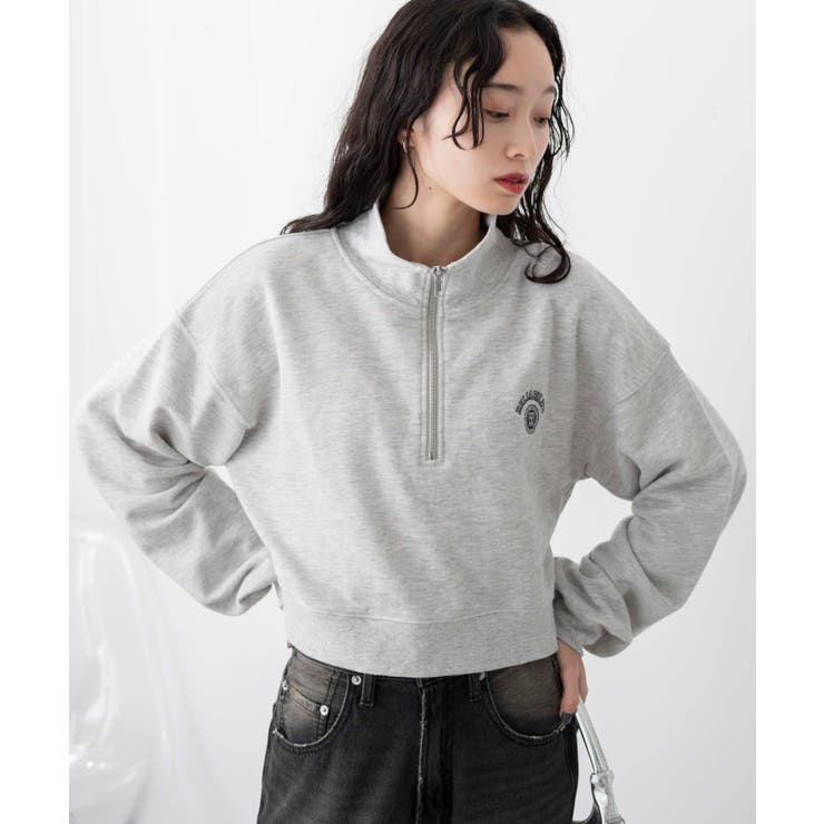 ハーフジップショートスウェット[品番：WG010089616]｜WEGO