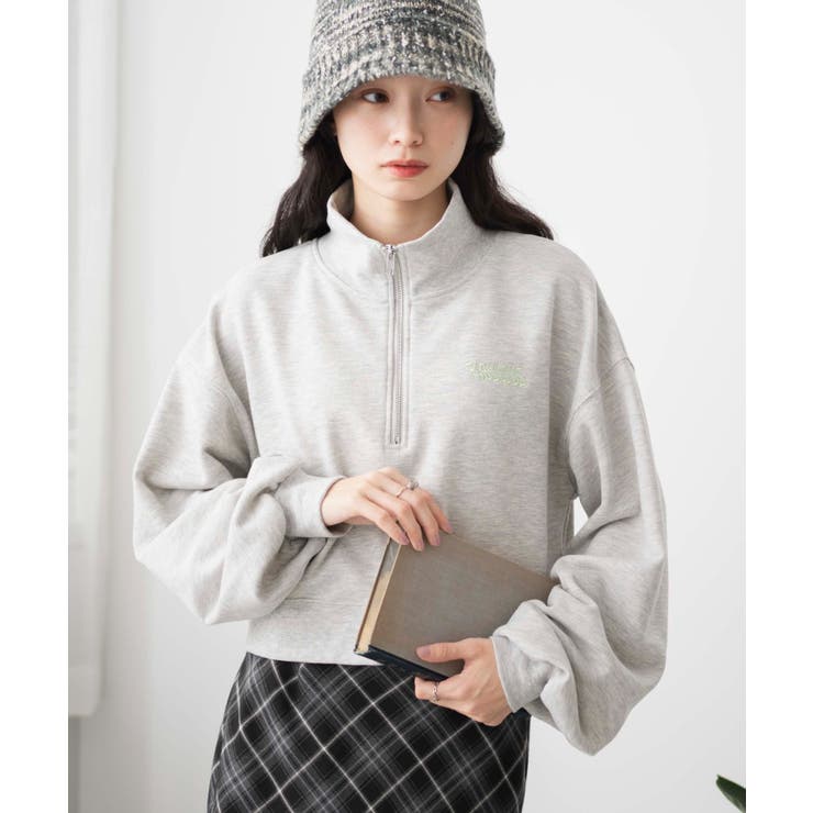 H BEAUTY＆YOUTH ハーフジップ ショートスウェット ハーフジップショートスウェット[品番：WG010089616]｜WEGO