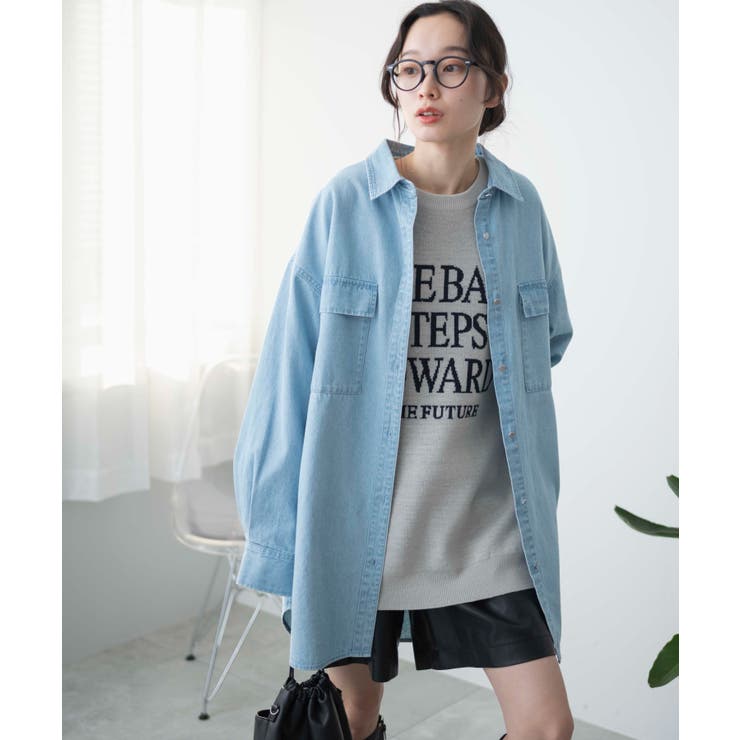 デニムBIGシャツ[品番：WG010089621]｜WEGO【WOMEN】（ウィゴー 