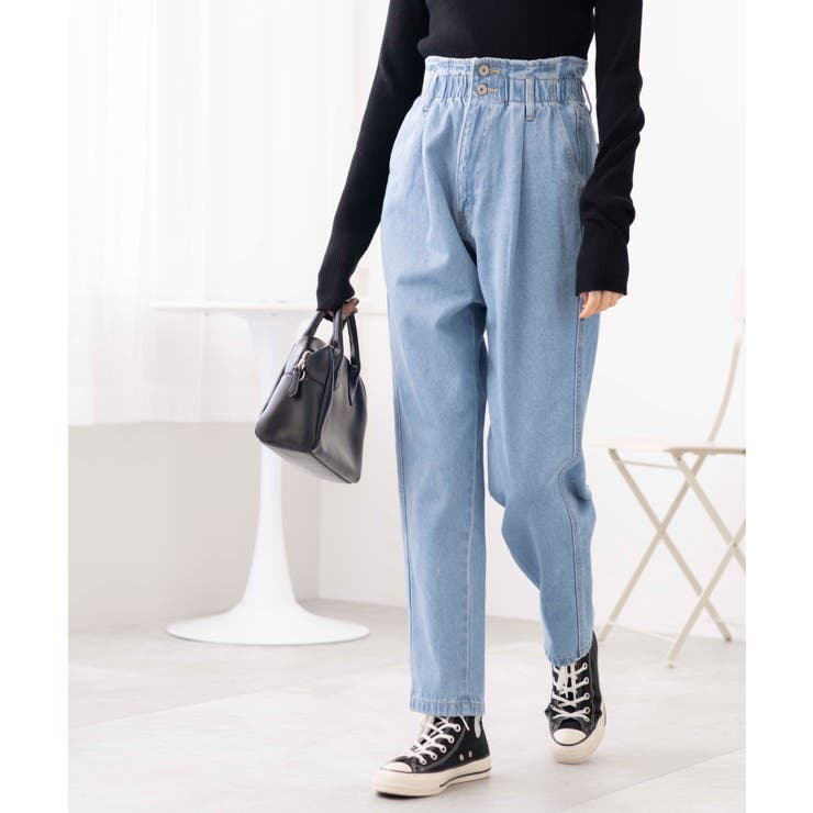 ウエストフリルマムデニムパンツ[品番：WG010089624]｜WEGO