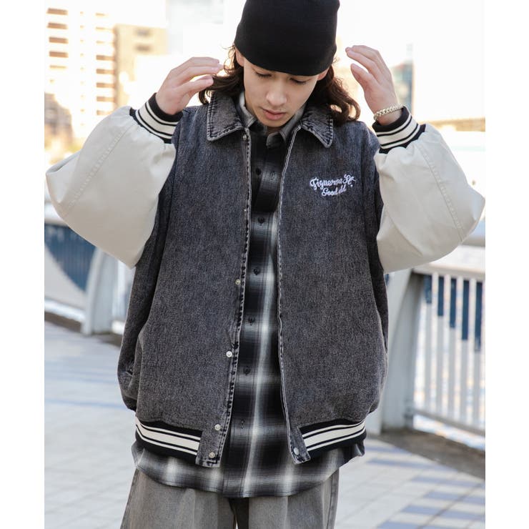 デニムスタジャン[品番：WG010089648]｜WEGO【MEN】（ウィゴー