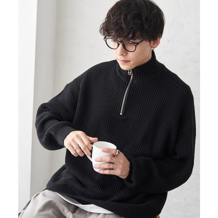 Gap × Sandy Liang ヴィーガンファー ハーフジッププルオーバー