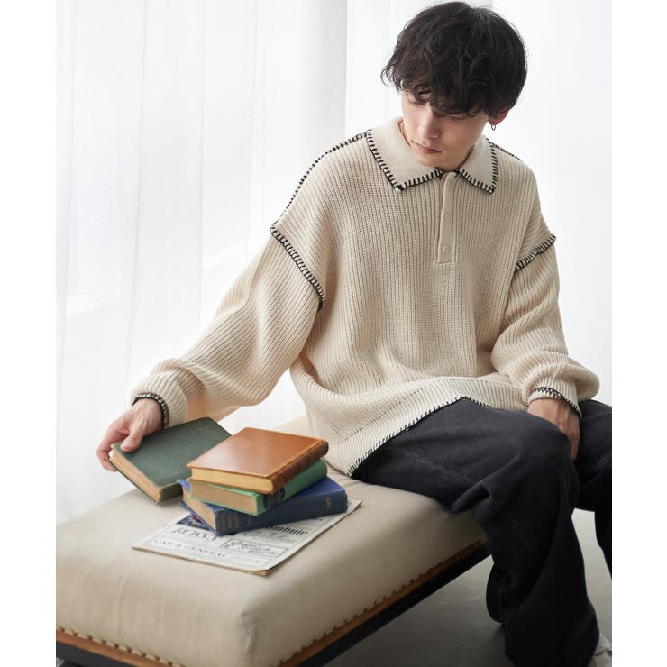 ハンドステッチポロプルオーバー[品番：WG010089651]｜WEGO【MEN