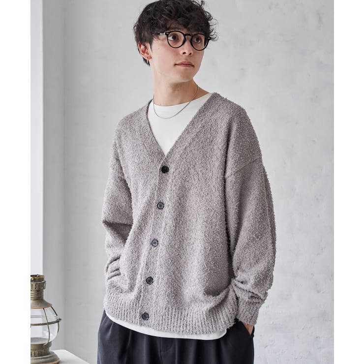 ツイストブークレカーディガン[品番：WG010089652]｜WEGO【MEN 