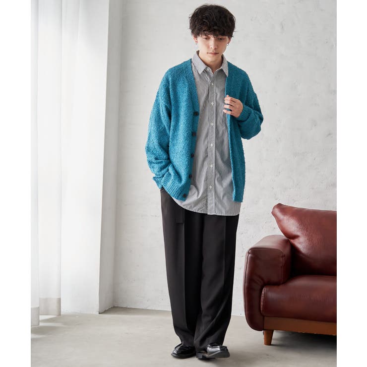 ツイストブークレカーディガン[品番：WG010089652]｜WEGO【MEN 