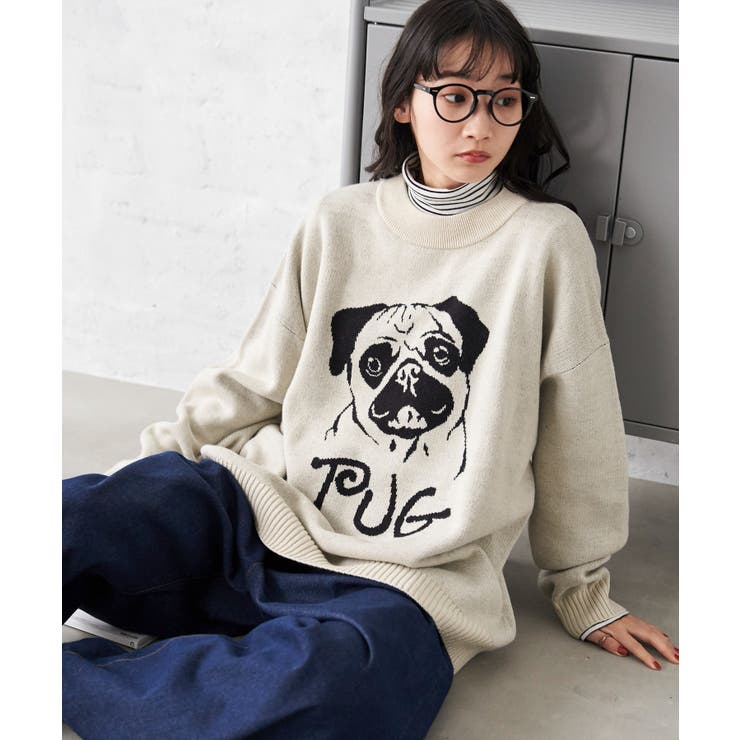 柄4 | オーバーフィットジャガードプルオーバー | WEGO【WOMEN】