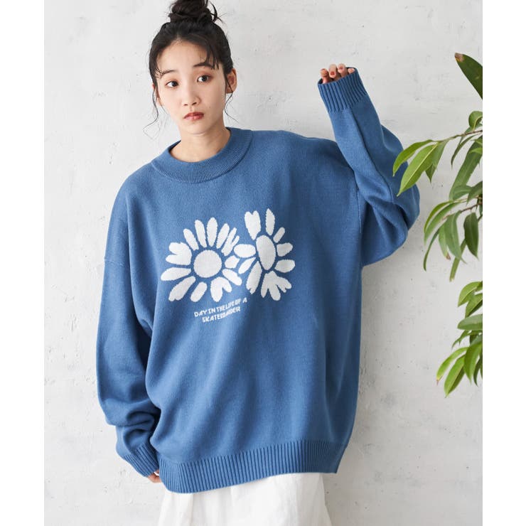 柄6 | オーバーフィットジャガードプルオーバー | WEGO【WOMEN】