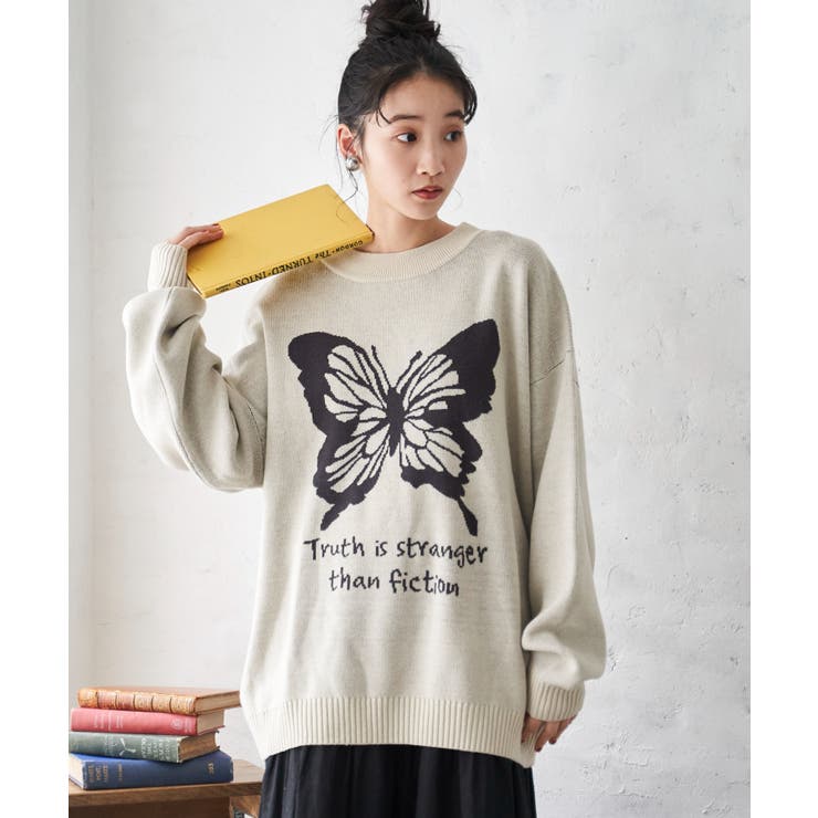 柄7 | オーバーフィットジャガードプルオーバー | WEGO【WOMEN】