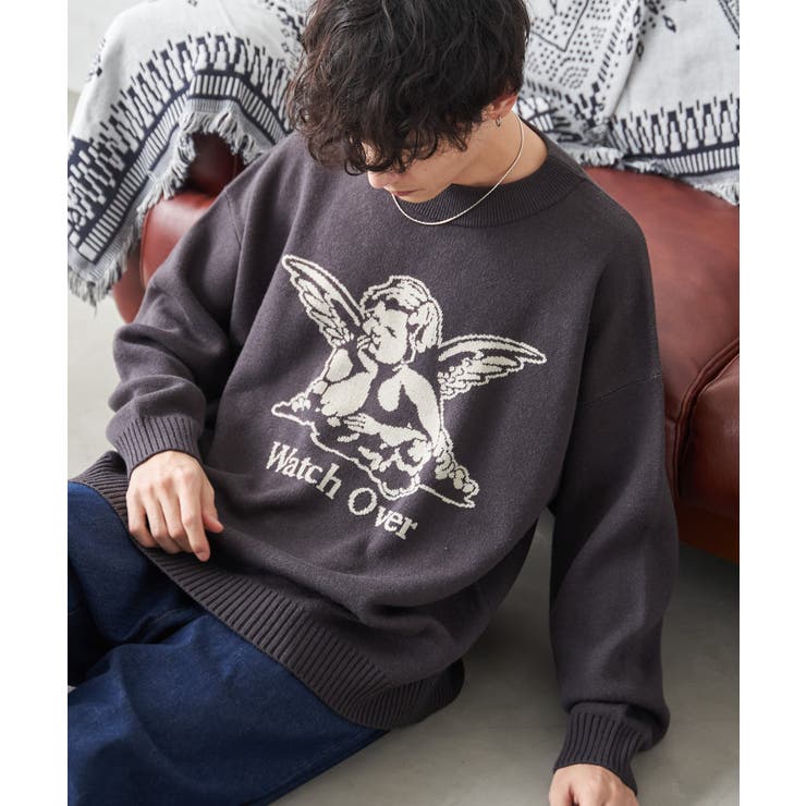 柄8 | オーバーフィットジャガードプルオーバー | WEGO【WOMEN】