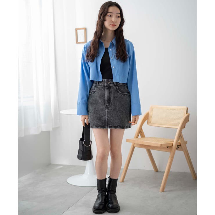 台形デニムミニスカート[品番：WG010089685]｜WEGO【WOMEN