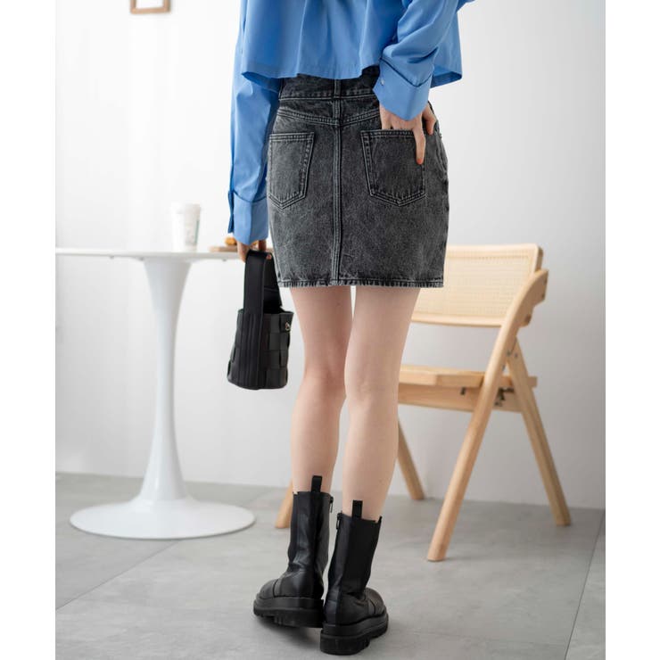 台形デニムミニスカート | WEGO【WOMEN】 | 詳細画像12 