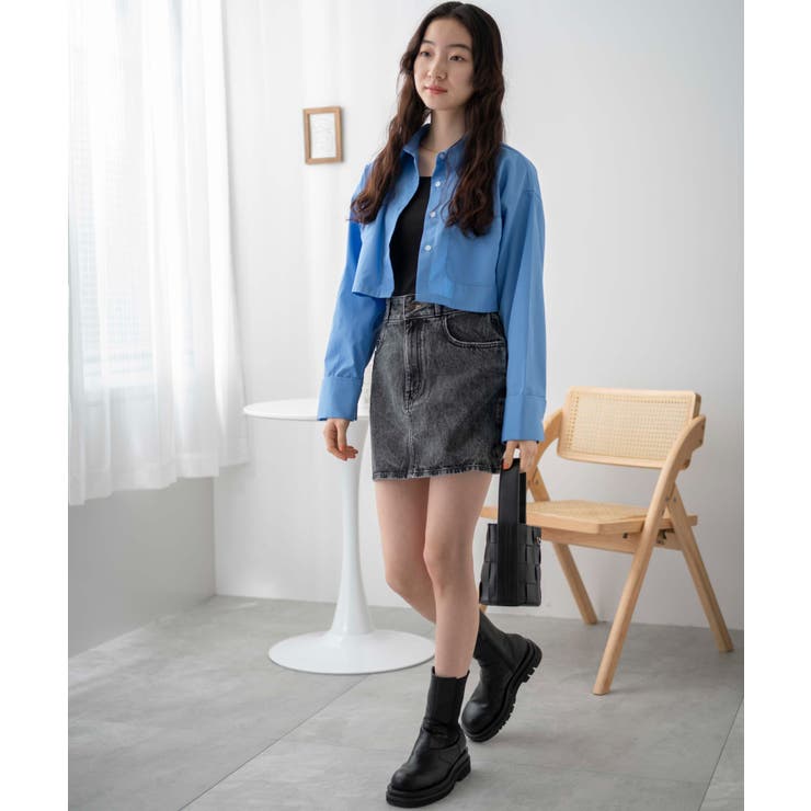 台形デニムミニスカート | WEGO【WOMEN】 | 詳細画像14 