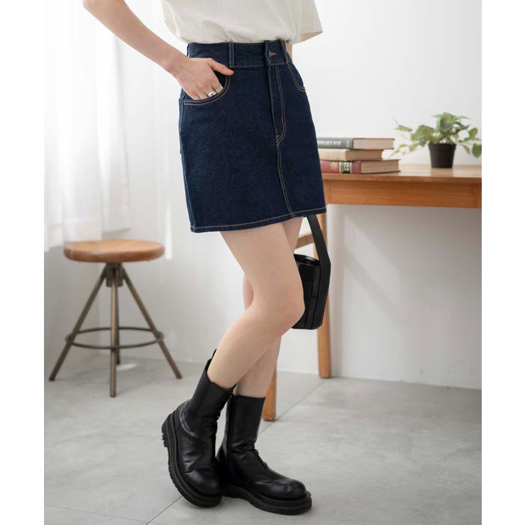 台形デニムミニスカート | WEGO【WOMEN】 | 詳細画像21 