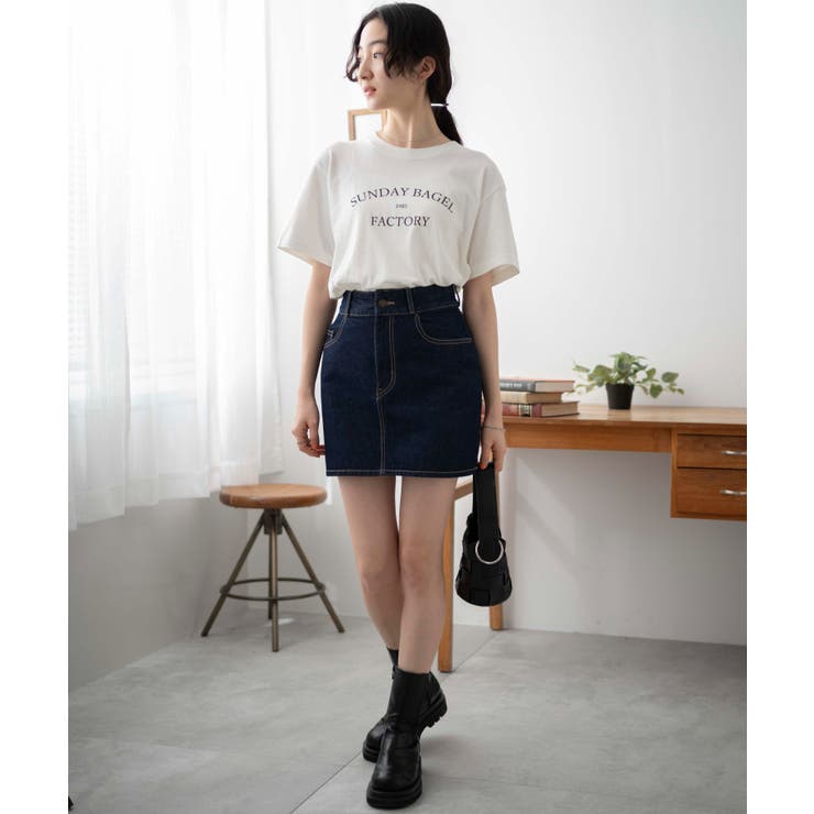 台形デニムミニスカート[品番：WG010089685]｜WEGO【WOMEN