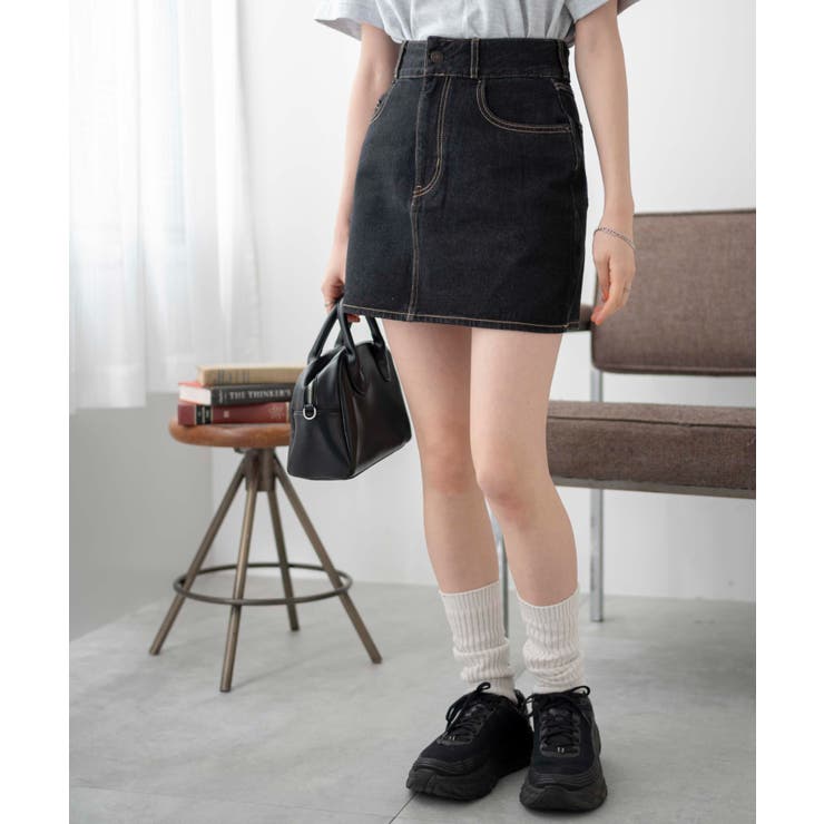台形デニムミニスカート | WEGO【WOMEN】 | 詳細画像27 